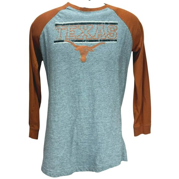 Texas Longhorns Pro Edge Long Sleeve Vintage Print Raglan Tshirt Large - Picture 1 of 5